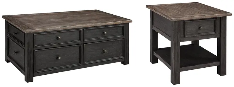Tyler Creek Sleek 2-Piece Table Set (Coffee Table + Nesting Side Table)