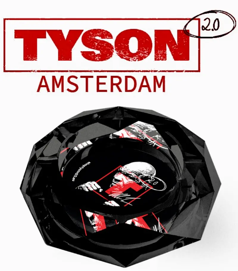 Tyson 2.0 Diamond-Cut Black Boxing Ashtray (Large)