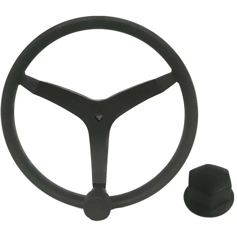 Uflex V46 Steering Wheel Kit – 13.5″, Stainless Steel with Black Nut [V46B KIT]
