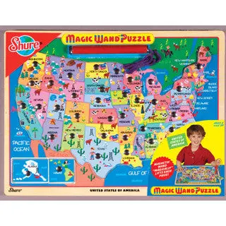 USA Magnetic Wand Puzzle – Geography Learning Tool