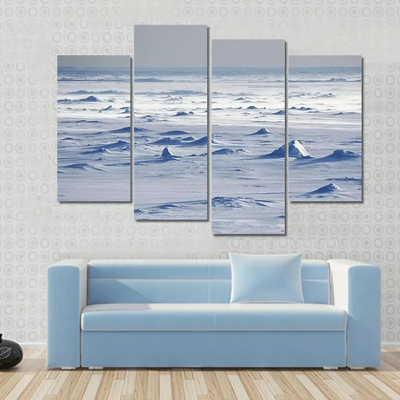 Vast Antarctic Snowfield Panorama Art Print