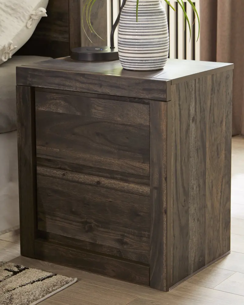 Vay Bay Contemporary Nightstand with Drawer