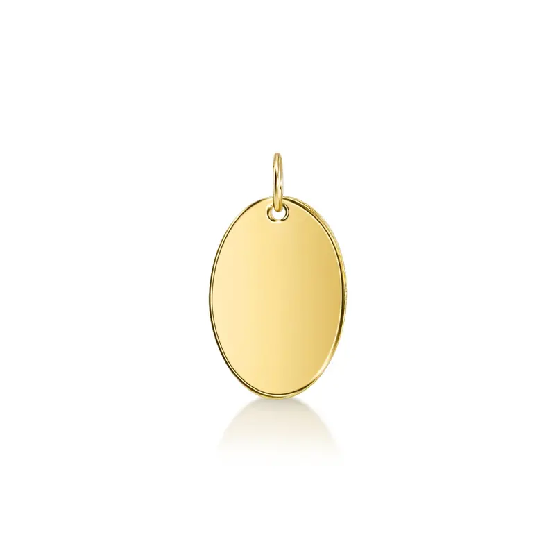 Versatile Oval Disk Charm for Custom Jewelry Builds