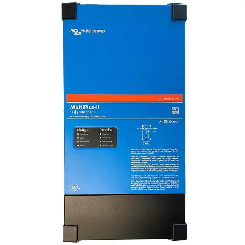 Victron MultiPlus-II 12V 3000VA Inverter/Charger – 120V Output, UL-Certified