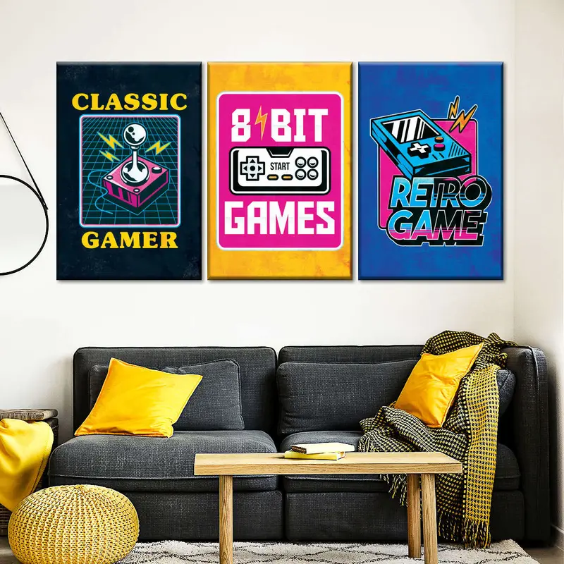 Vintage Arcade Game Poster Art