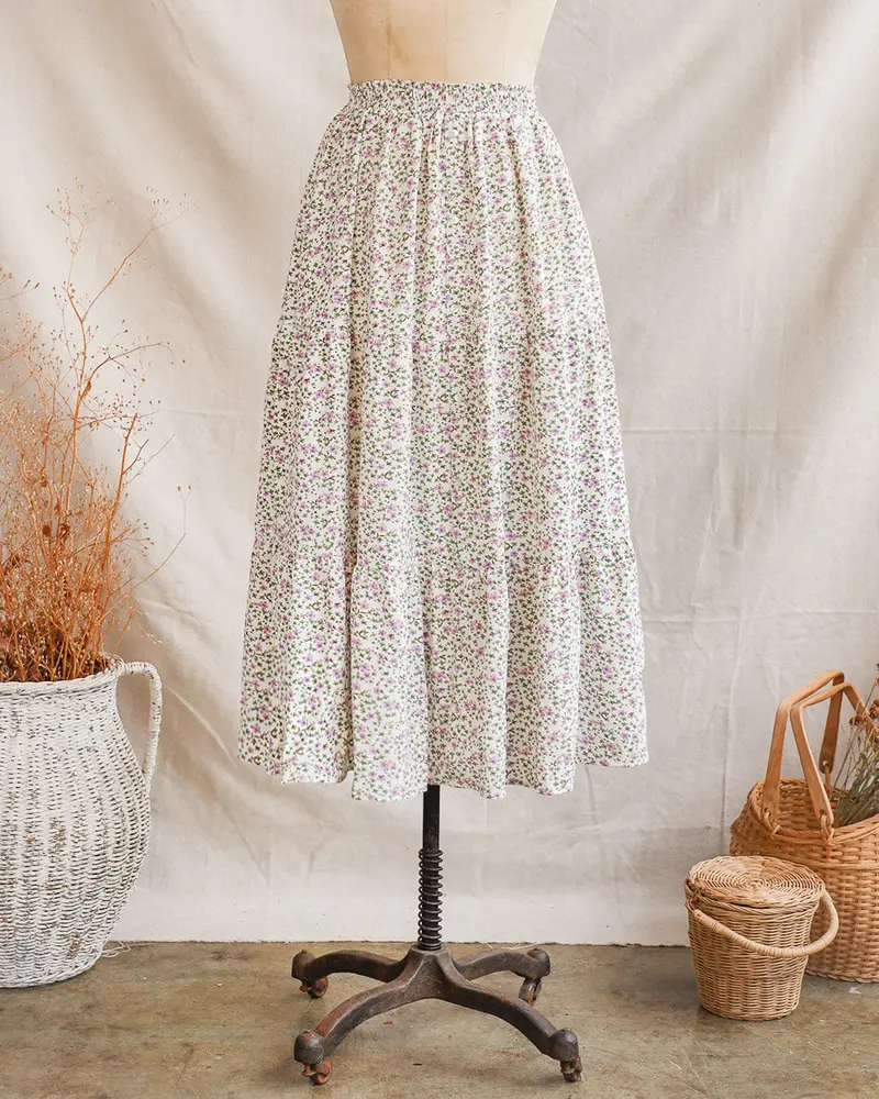 Violet Phlox Tiered Skirt