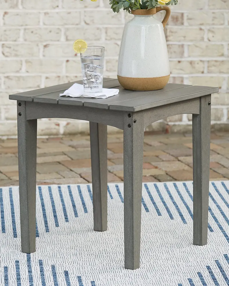 Visola Outdoor End Table – Compact Patio Side Table with Storage Shelf