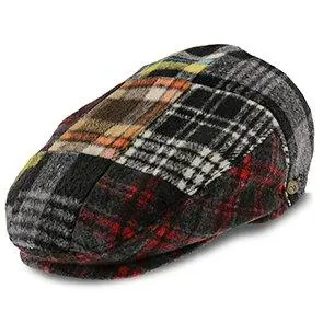 Walrus Hats Photoshoot Kids’ Plaid Patchwork Ivy Cap – Stylish Polyester Design for Boys & Toddlers
