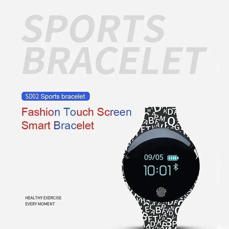 Waterproof Touchscreen Smart Bracelet – Fitness & Notification Tracker