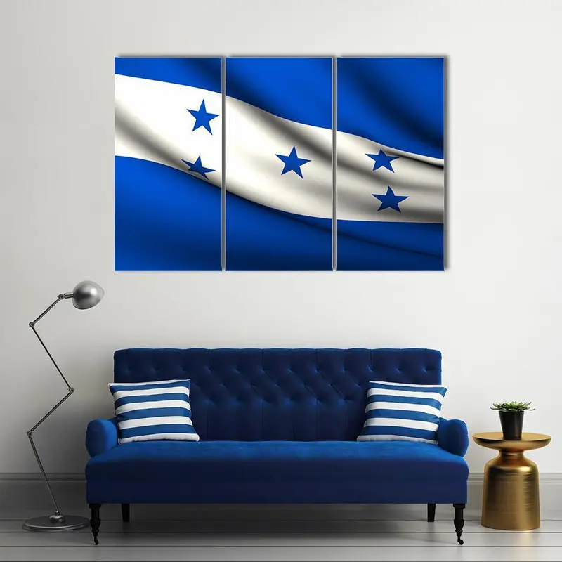 Waving Honduras Flag Canvas Art Print