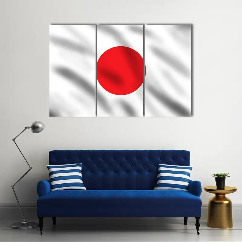 Waving Japanese Flag Canvas Print