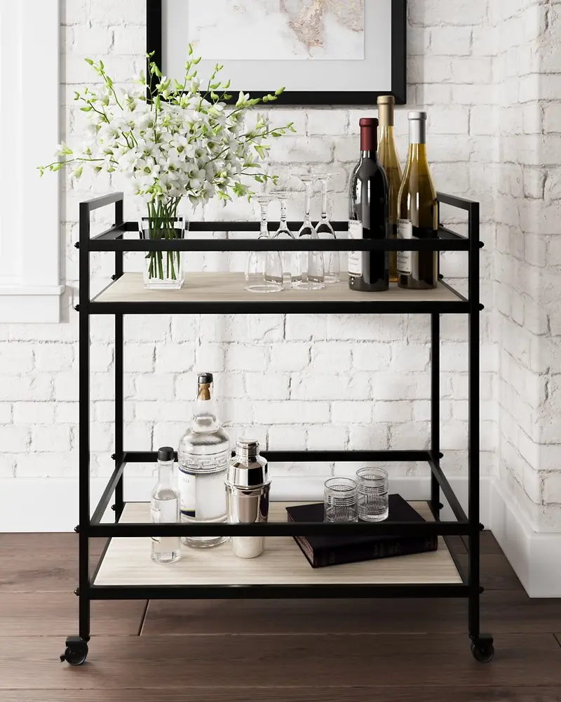 Waylowe Rolling Bar Cart