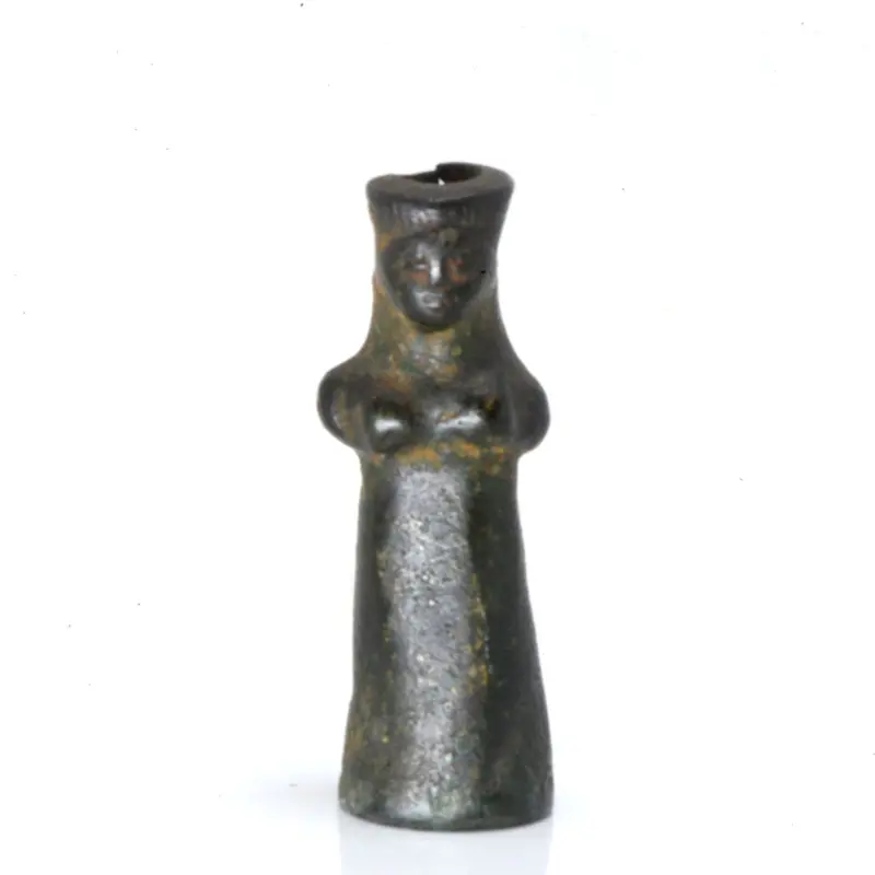 Western Asiatic Bronze Goddess Finial, Late Bronze to Early Iron Age (1200–800 BCE)