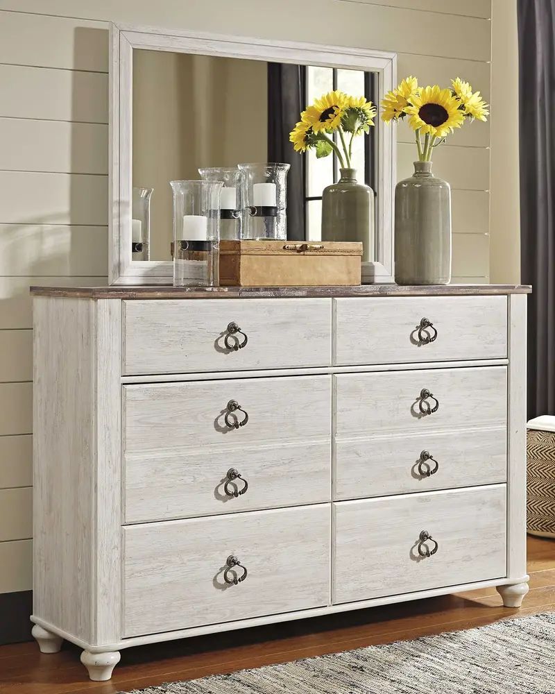 Willowton 6-Drawer Dresser with Matching Mirror