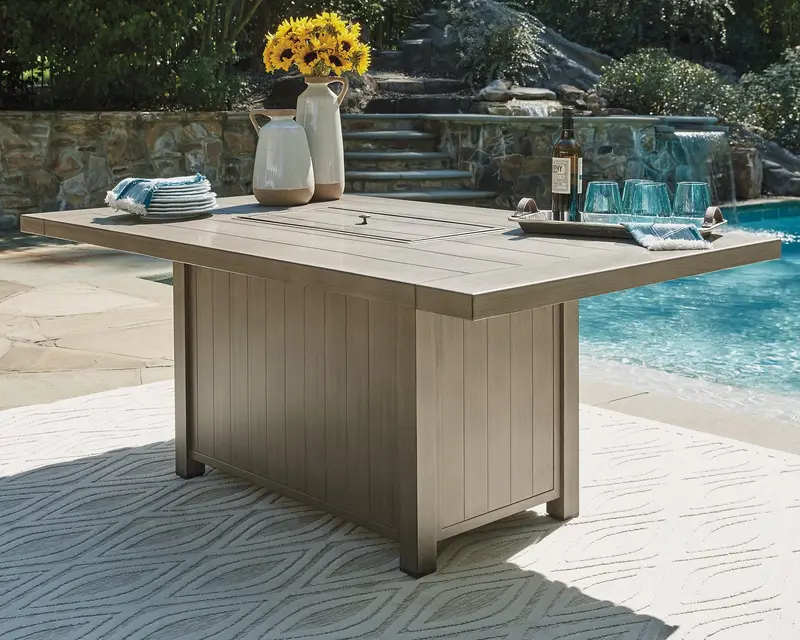 Windon Barn Outdoor Fire Pit Table with Gas Burner