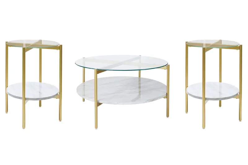 Wynora 3-Piece Occasional Table Set – Stylish Coffee + End Table Ensemble