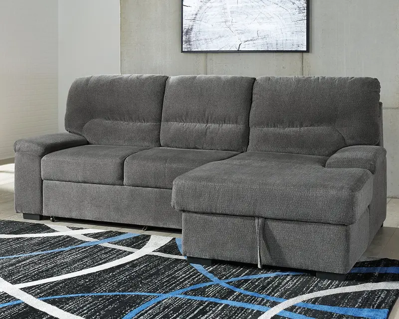 Yantis Sleeper Sectional – 2-Piece Modular Sofa with Built-in Storage