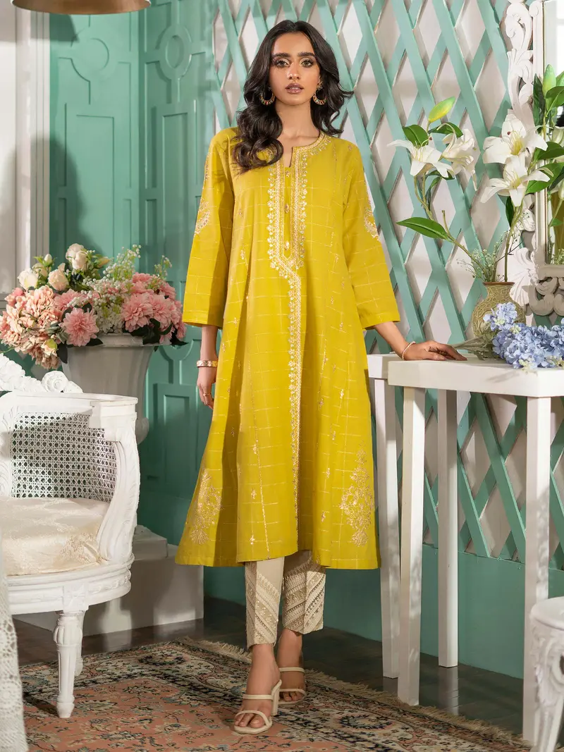 Yard-Dyed Cotton Shirt with Embroidery