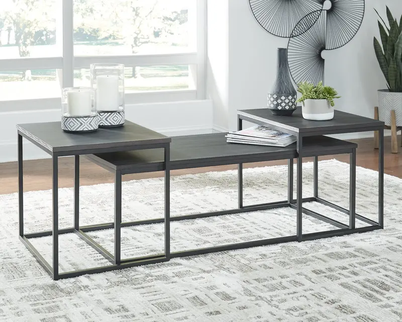 Yarlow Nesting Table Set – 3-Piece Living Room Accent Tables