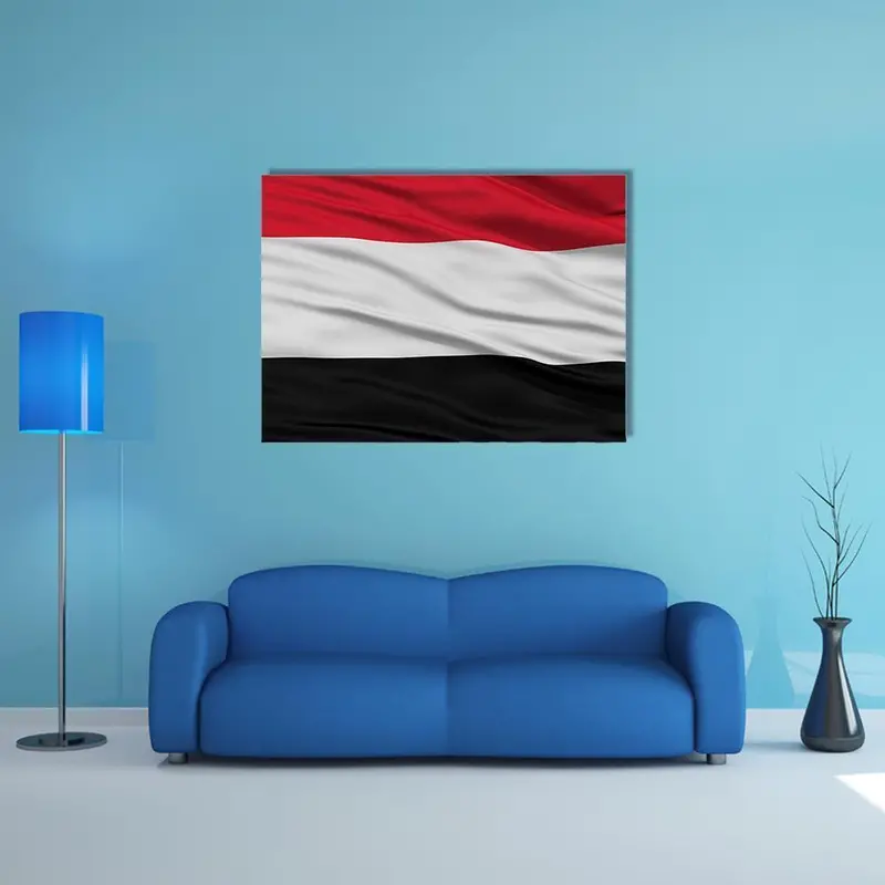 Yemeni Flag Art Print – Wind-Animated Canvas Design