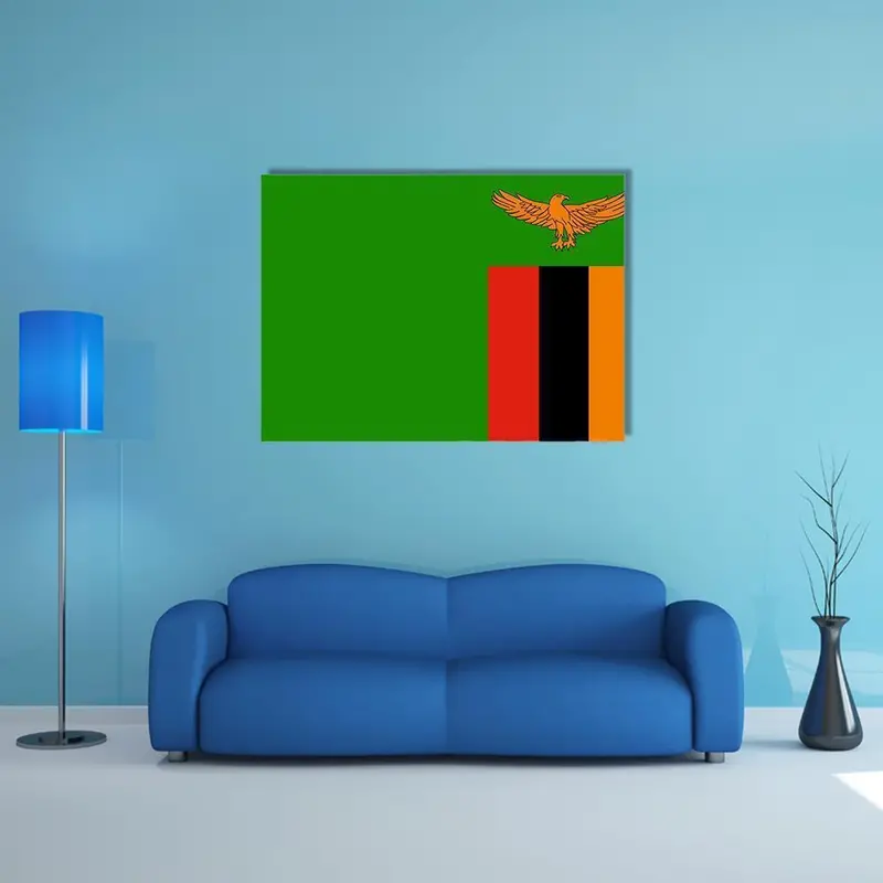 Zambian Flag Canvas Art Print – Vibrant Wall Decor