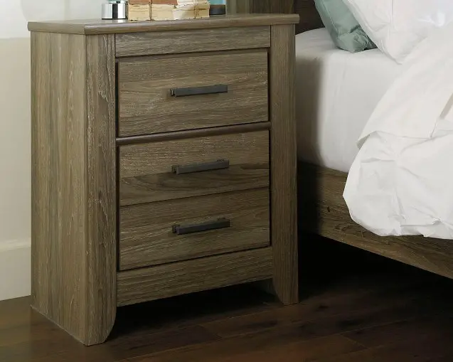 Zelen Wooden Nightstand with Drawer and Open Shelf