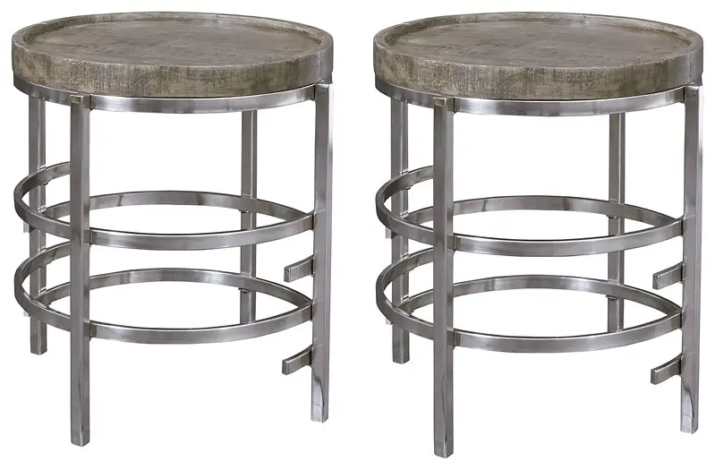 Zinelli 2-Piece End Table Pair for Sofas and Sectionals