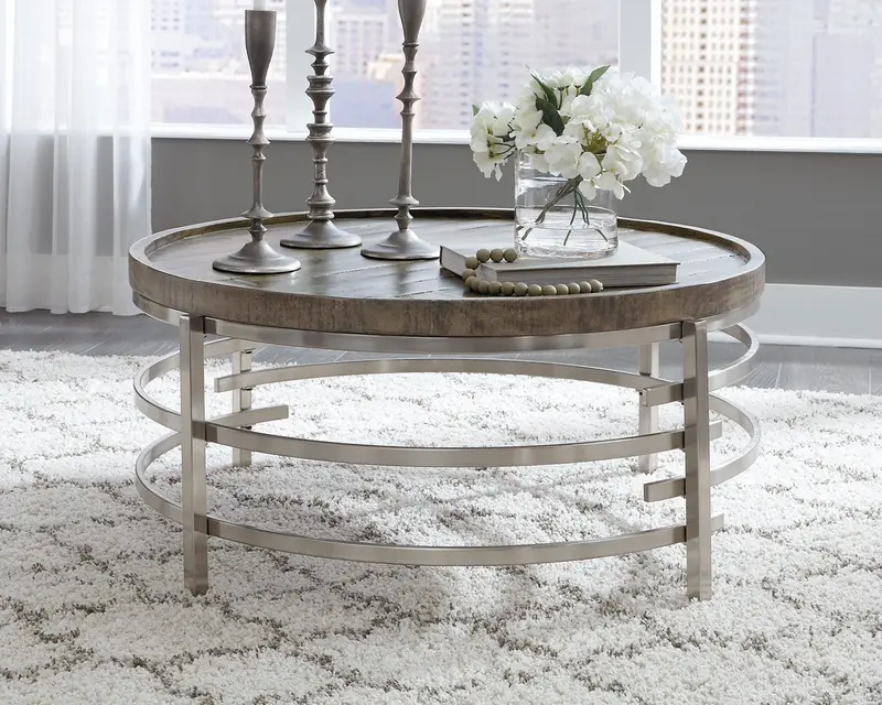Zinelli Minimalist Coffee Table with Geometric Base