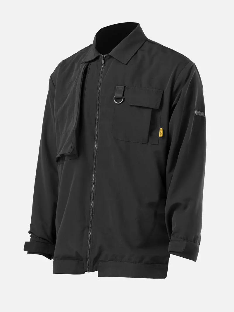 Zip-Up Shirt Jacket – Button-and-Zip Hybrid Outerwear