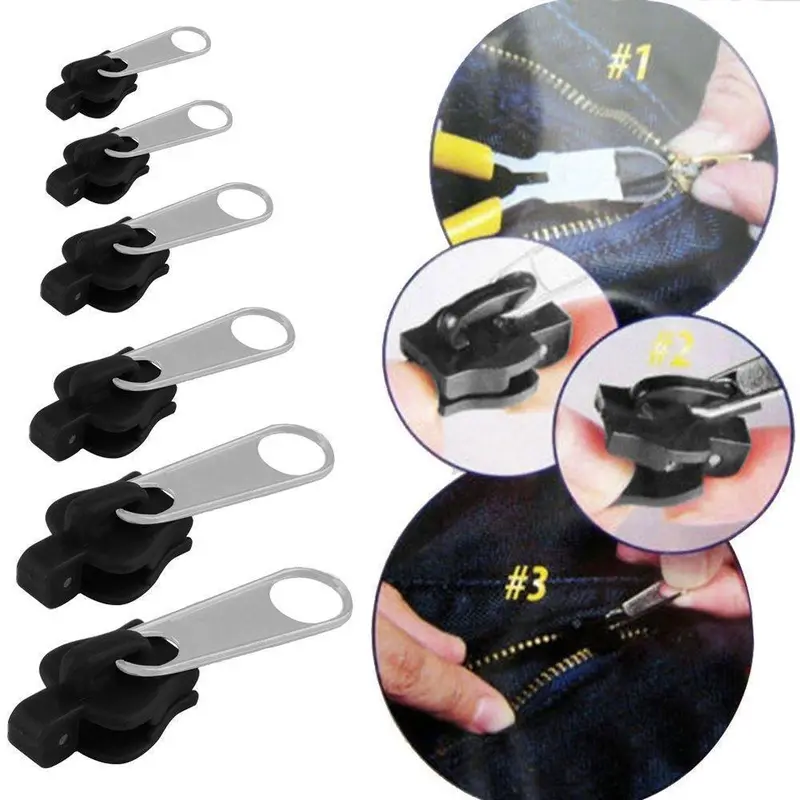 Zipper Repair Kit – 6-Piece Fix-It Replacement Slider Set