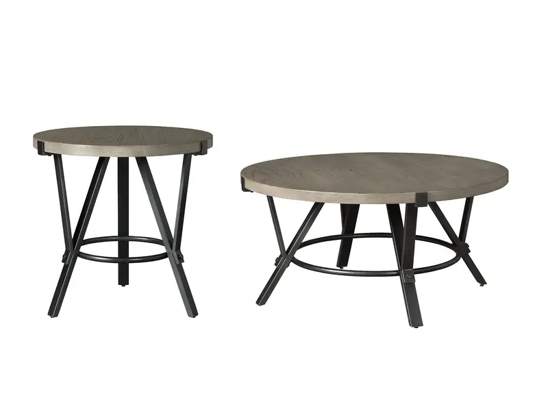 Zontini 2-Piece Nesting Table Set for Small Spaces