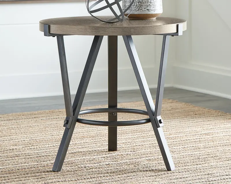 Zontini Wooden End Table with Storage Shelf